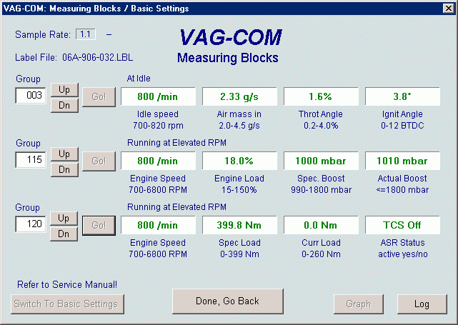 vcds measuring blocks list